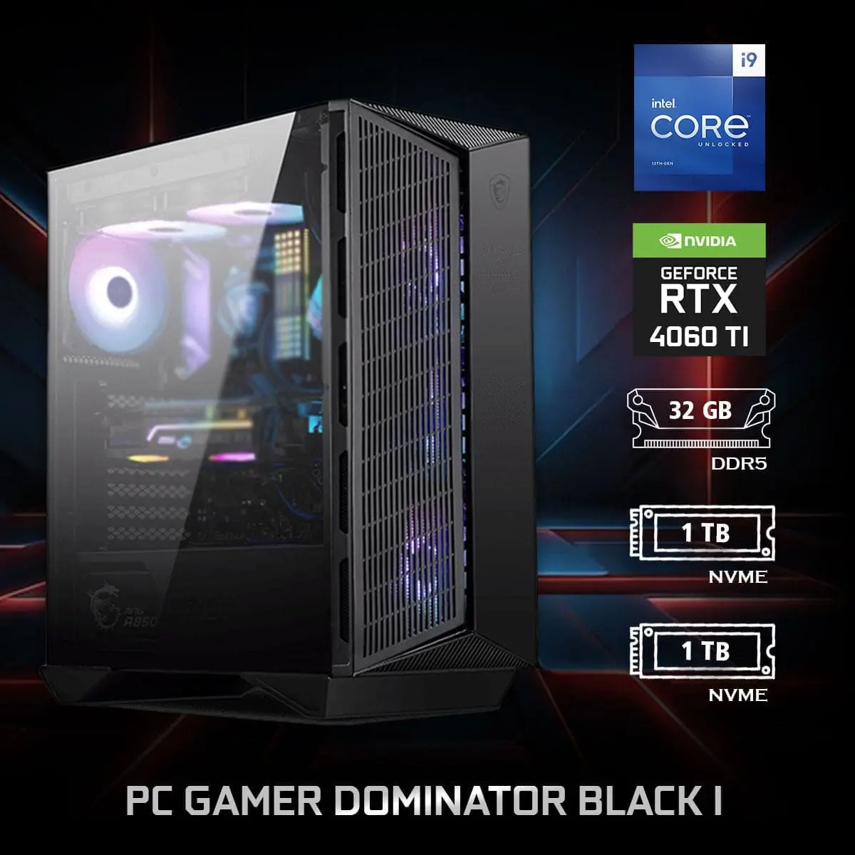 PC Gamer Dominator Black I