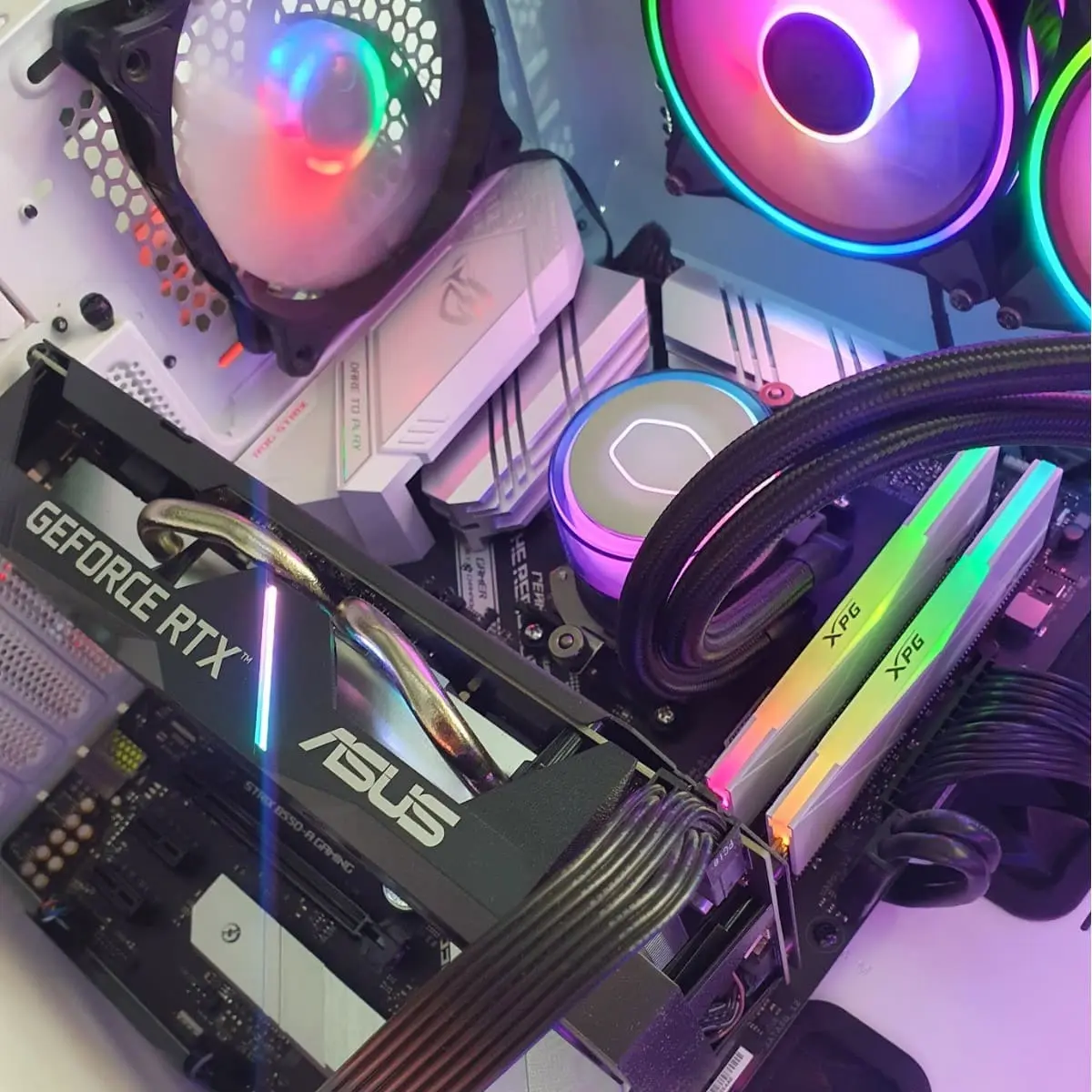 PC Gamer ROG Strix White RTX 3060 5950X - Bulltech Store