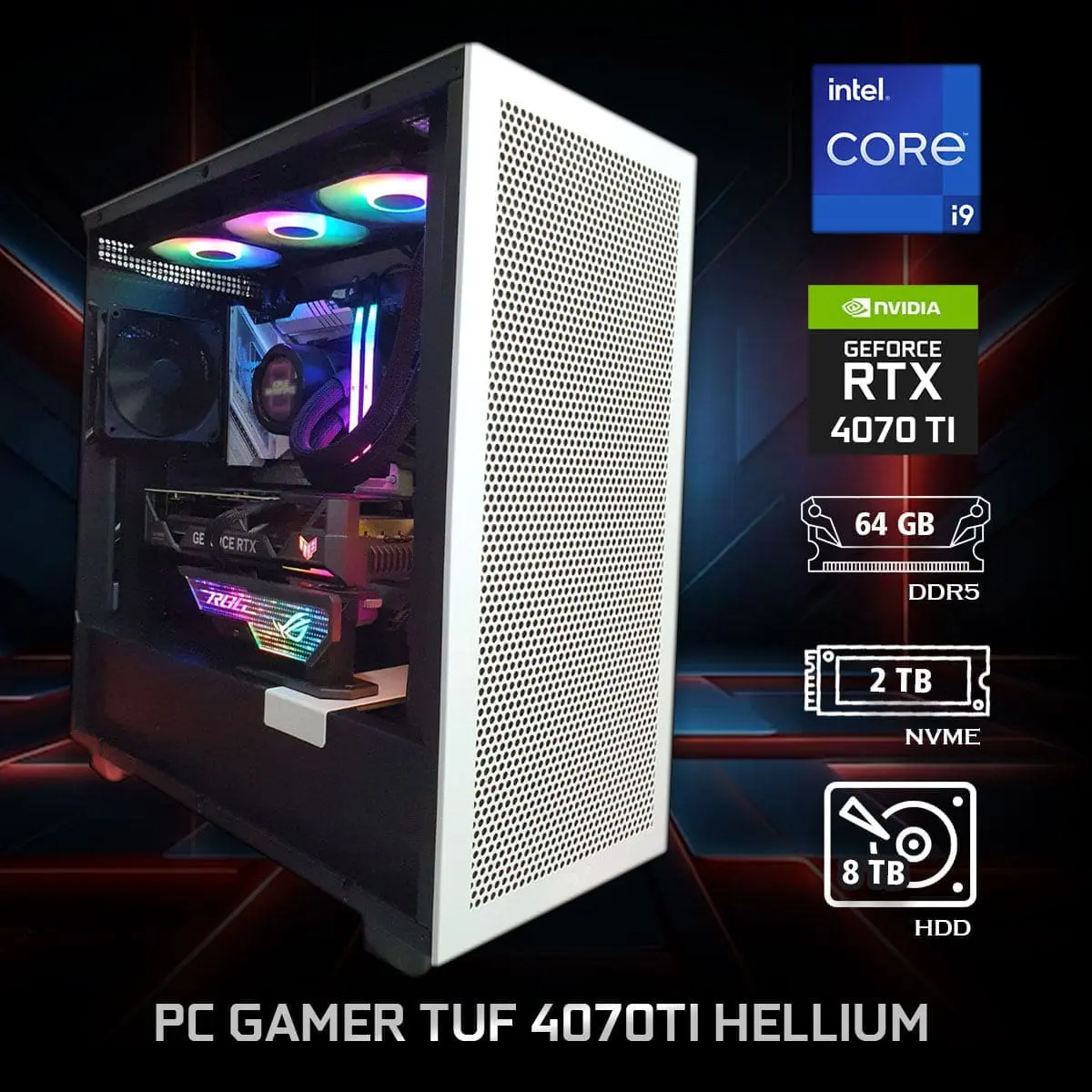 PC Gamer TUF 4070Ti Hellium