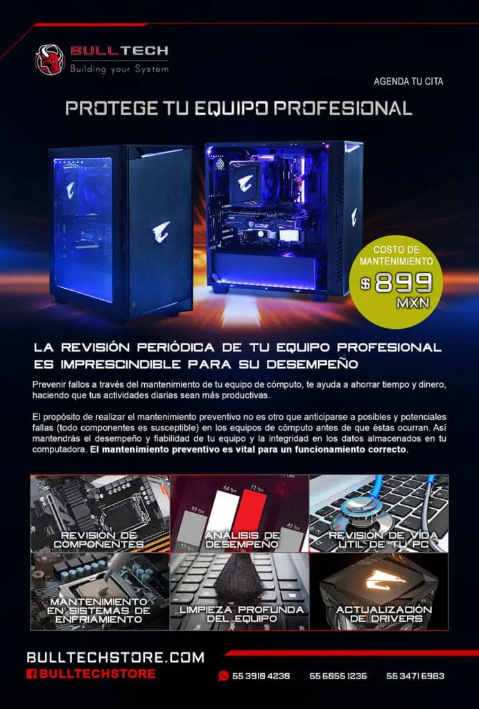 Bulltech Store - Mantenimiento de computadoras en México