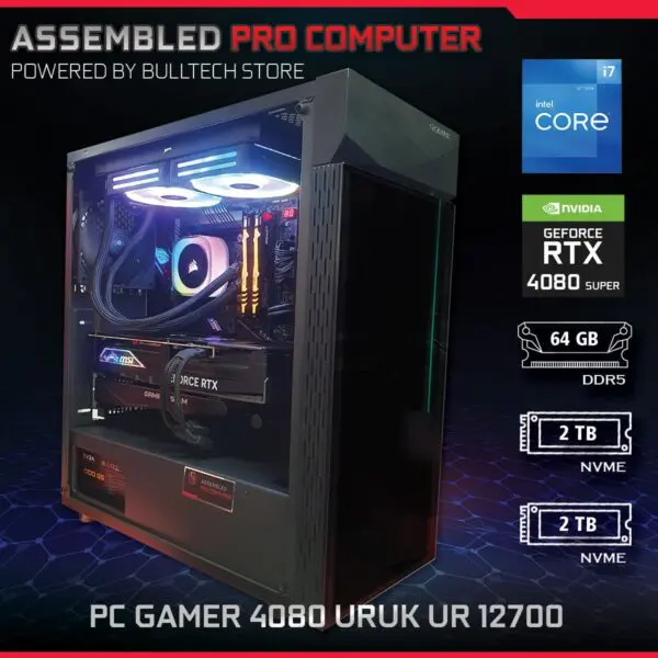 PC Gamer 4080 Uruk Ur 12700 - ASSEMBLED PRO COMPUTER - Bulltech Store