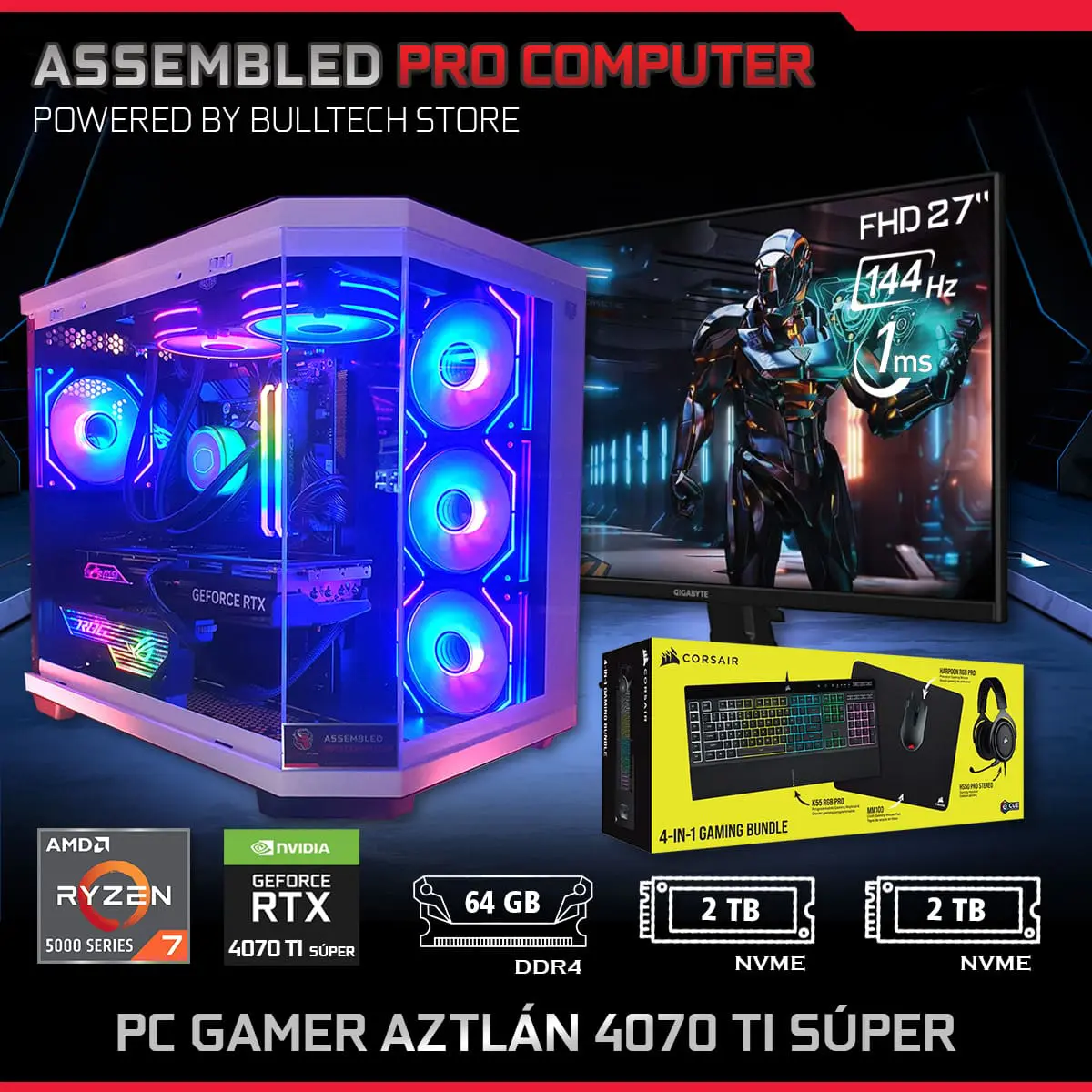 PC Gamer Aztlán 4070 Ti Súper - Computadoras Gamer en Ciudad de México