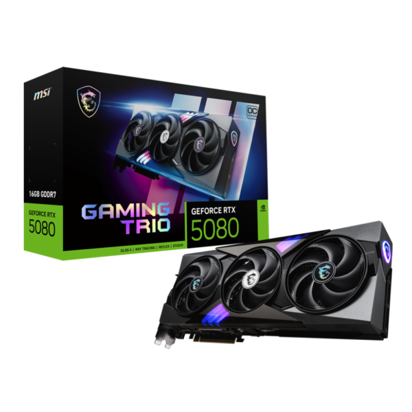 Tarjeta de Video NVIDIA GeForce RTX™ 5080 16G GAMING TRIO OC MSI - ASSEMBLED PRO COMPUTER - Bulltech Store - Tienda en CDMX