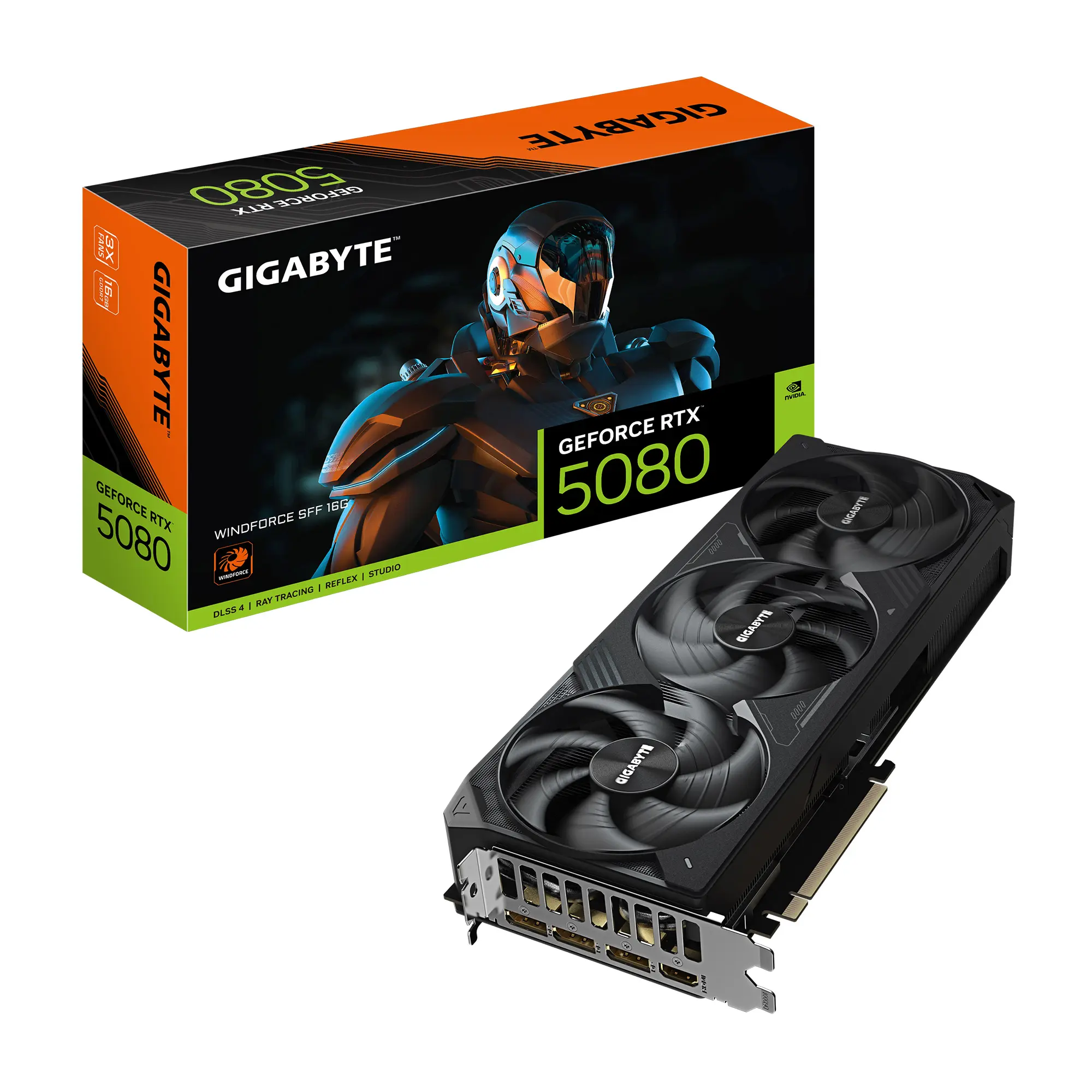 Tarjeta de Video GIGABYTE GeForce RTX™ 5080 WINDFORCE SFF 16G - ASSEMBLED PRO COMPUTER - Bulltech Store - Tienda en CDMX