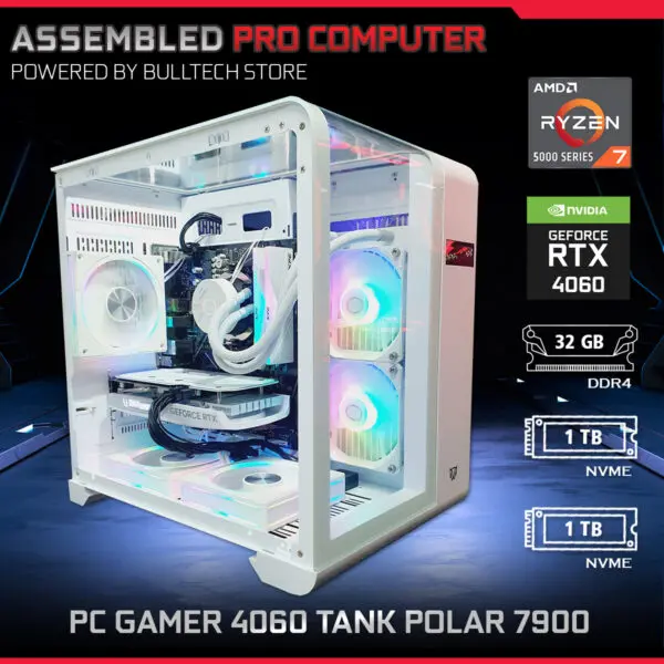 PC Gamer 4060 TANK POLAR 7900 - Bulltech Store