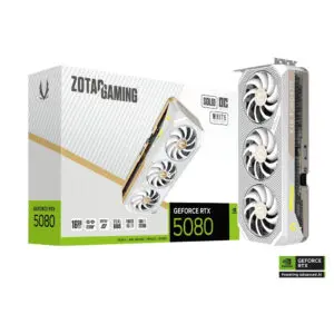 Tarjeta de Video Zotac Gaming GeForce RTX 5080 SOLID OC Edición Blanca - ASSEMBLED PRO COMPUTER - Bulltech Store - Tienda en CDMX