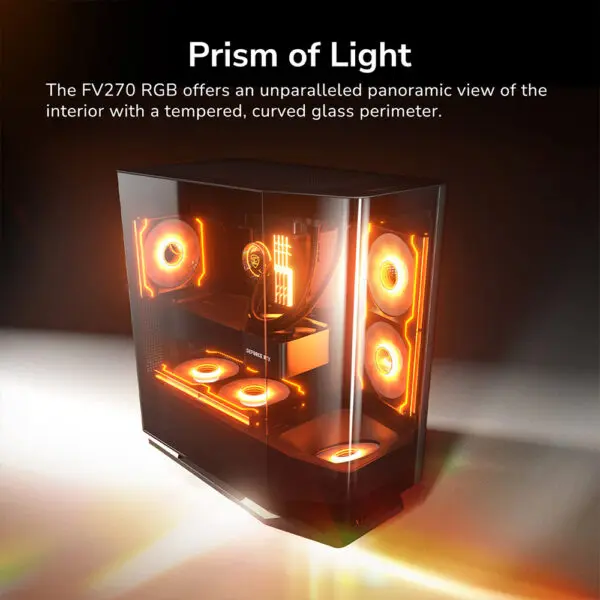Gabinete Gamer Cougar FV270 RGB Negro