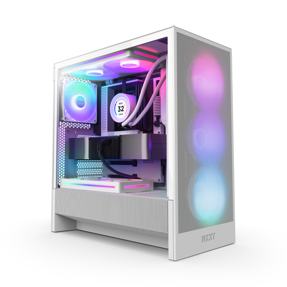 Gabinete NZXT H5 Flow RGB Blanco