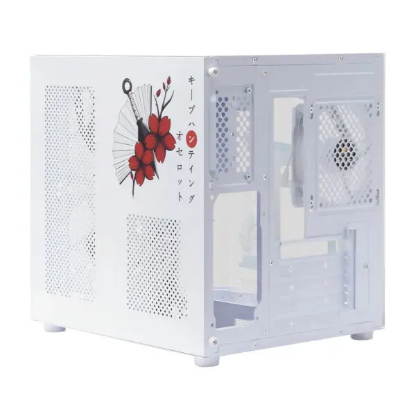 Gabinete Gamer Ocelot White Kitsune - Bulltech Store - Tienda en CDMX