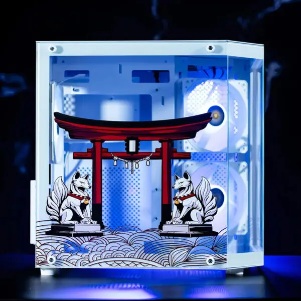 Gabinete Gamer Ocelot White Kitsune - Bulltech Store - Tienda en CDMX