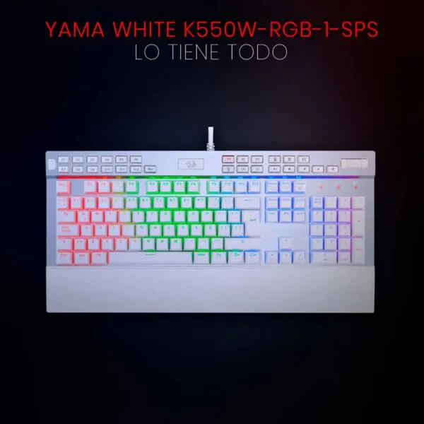 Teclado Gamer Redragon Yama K550 Blanco - Bulltech Store - Tienda en CDMX