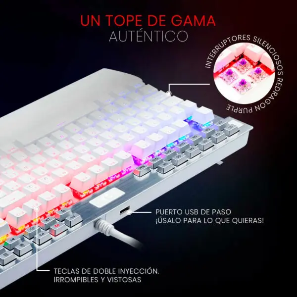 Teclado Gamer Redragon Yama K550 Blanco - Bulltech Store - Tienda en CDMX