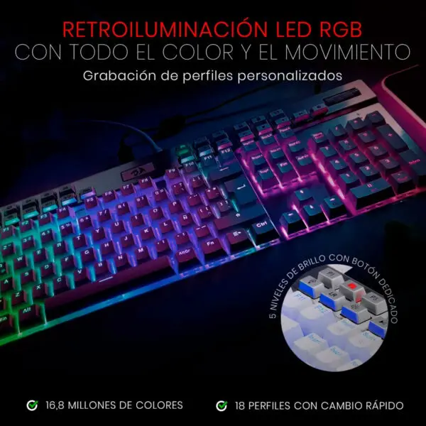 Teclado Gamer Redragon Yama K550 Blanco - Bulltech Store - Tienda en CDMX
