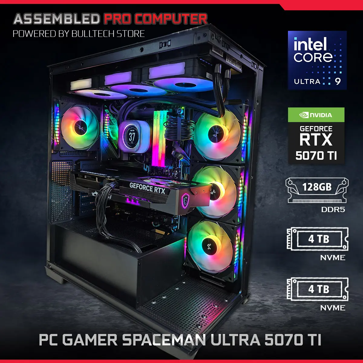 PC Gamer Spaceman Ultra 5070 TI - Bulltech Store - Tienda en CDMX