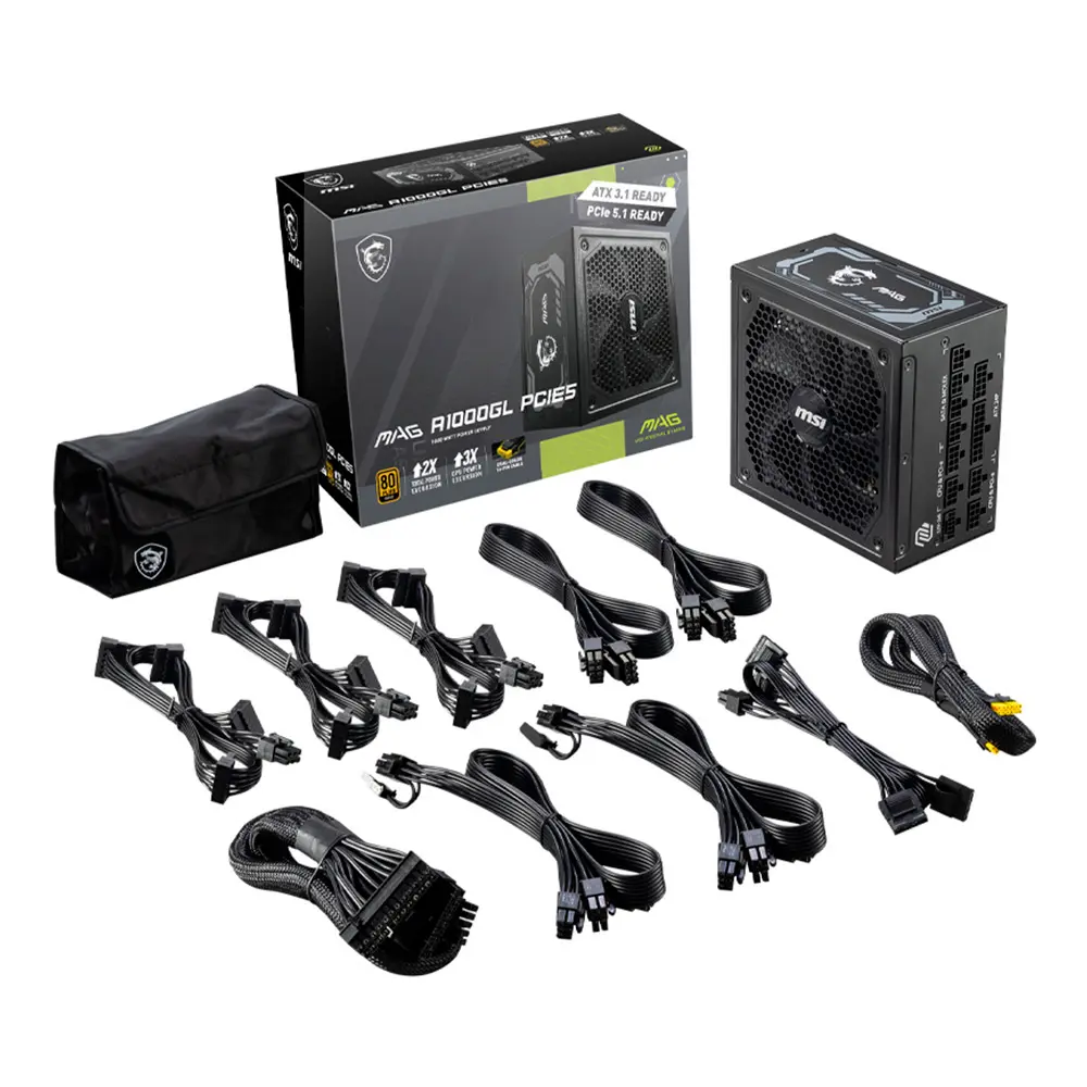 Fuente de Poder MSI MAG A1000GL PCIE5 - Bulltech Store - Tienda en CDMX