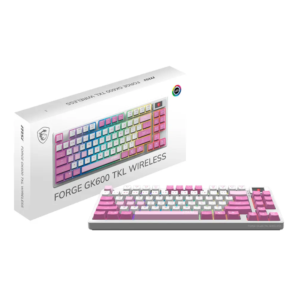Teclado Gamer MSI Forge GK600 TKL Wireless Violet - Bulltech Store - Tienda en CDMX