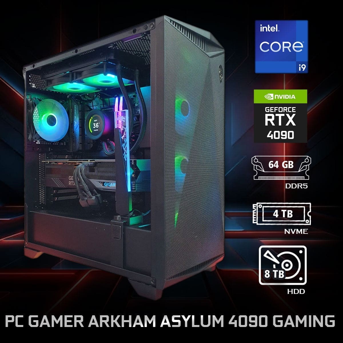 PC Gamer Arkham Asylum 4090 Gaming - Bulltech Store