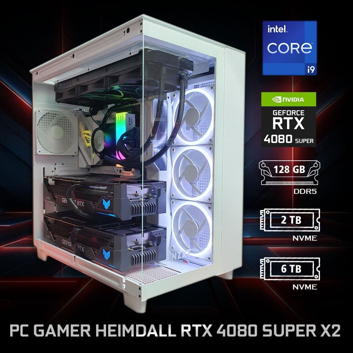 PC Gamer Heimdall RTX 4080 Super X2 - Bulltech Store
