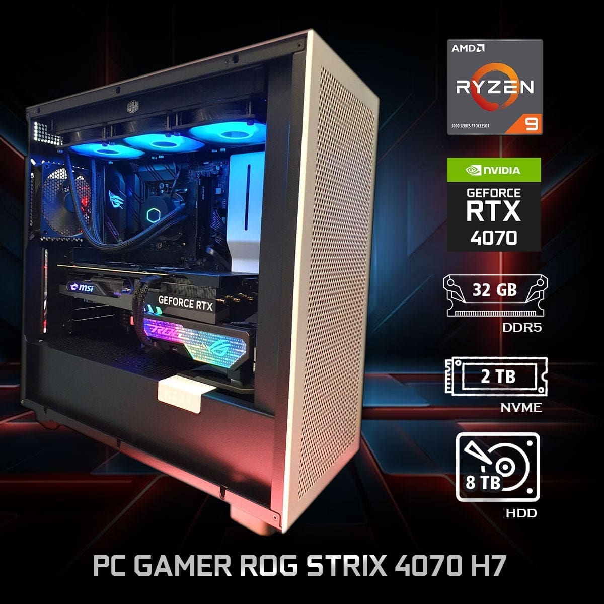 PC Gamer Rog Strix 4070 H7