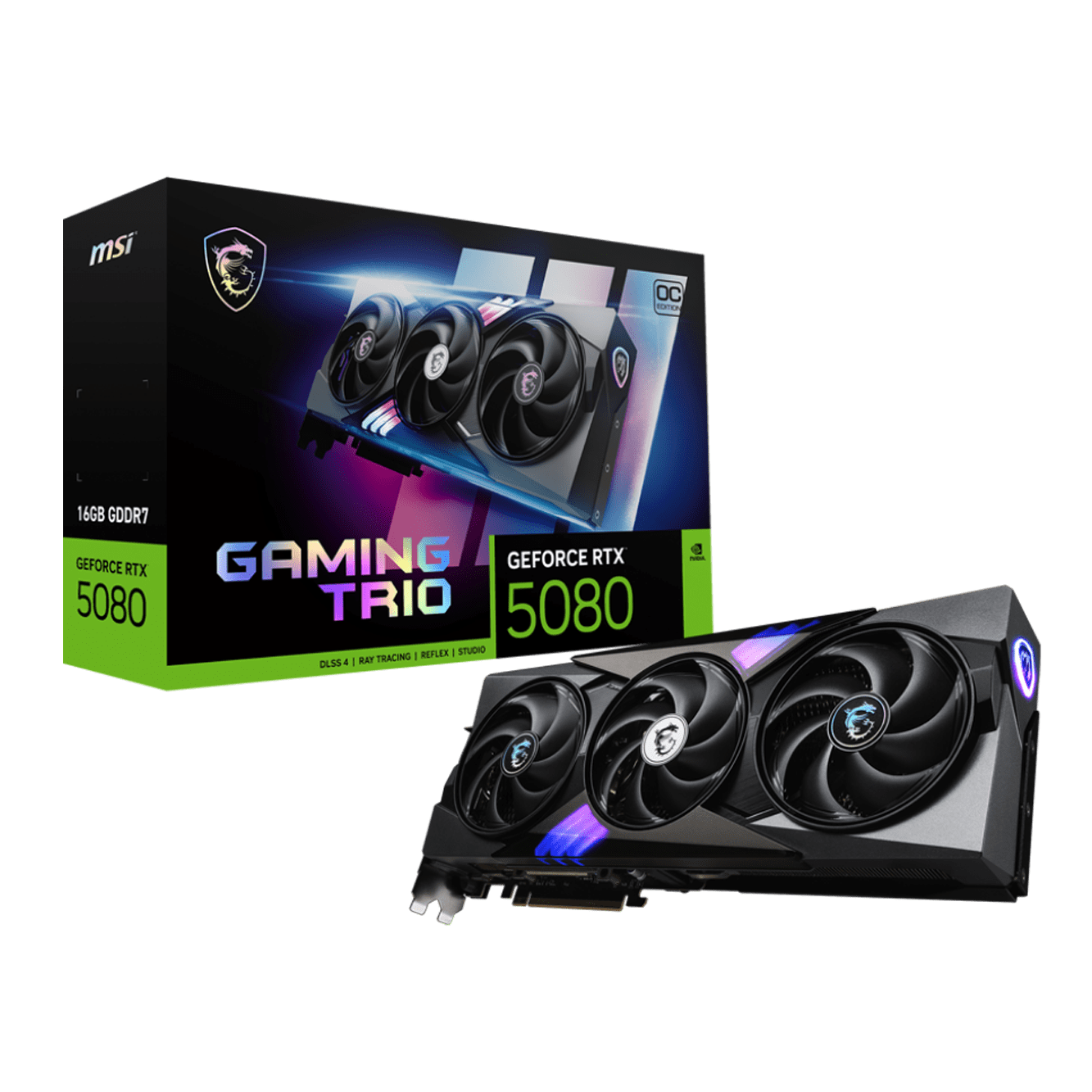 Tarjeta de Video NVIDIA GeForce RTX™ 5080 16G GAMING TRIO OC MSI - ASSEMBLED PRO COMPUTER - Bulltech Store - Tienda en CDMX