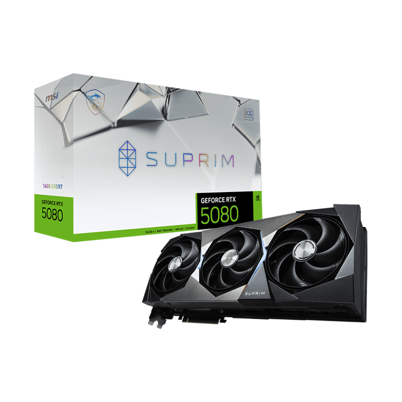 Tarjeta de Video NVIDIA GeForce RTX™ 5080 16G SUPRIM SOC MSI - ASSEMBLED PRO COMPUTER - Bulltech Store - Tienda en CDMX