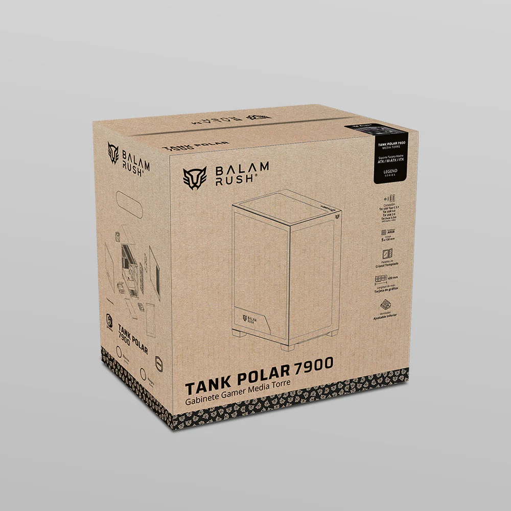 Gabinete Balam Rush Tank Polar 7900 - ASSEMBLED PRO COMPUTER - Bulltech Store - Tienda en CDMX