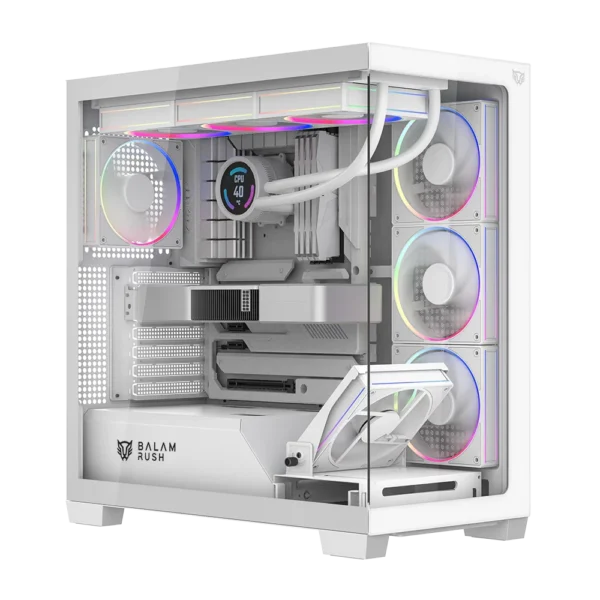Gabinete Balam Rush Tank Polar 7900 Blanco - ASSEMBLED PRO COMPUTER - Bulltech Store - Tienda en CDMX