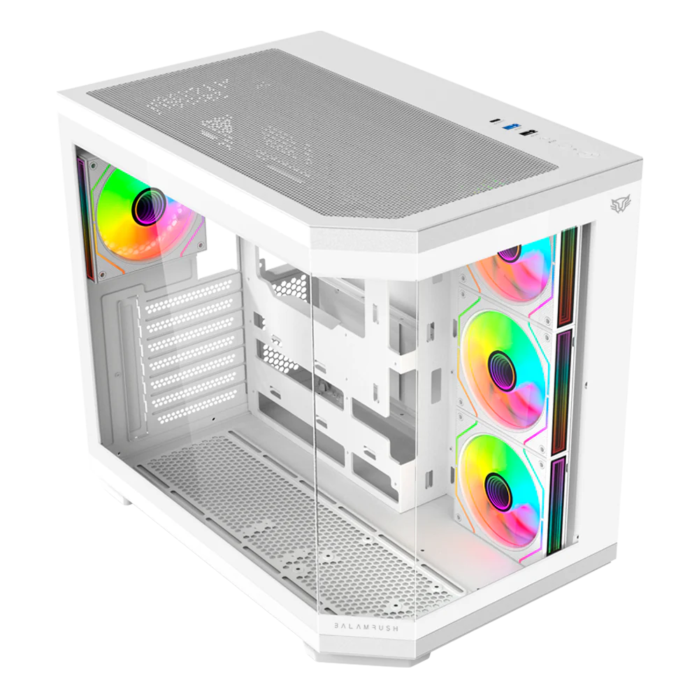Gabinete Balam Rush Tank Master 9600 TB Blanco - ASSEMBLED PRO COMPUTER - Bulltech Store - Tienda en CDMX
