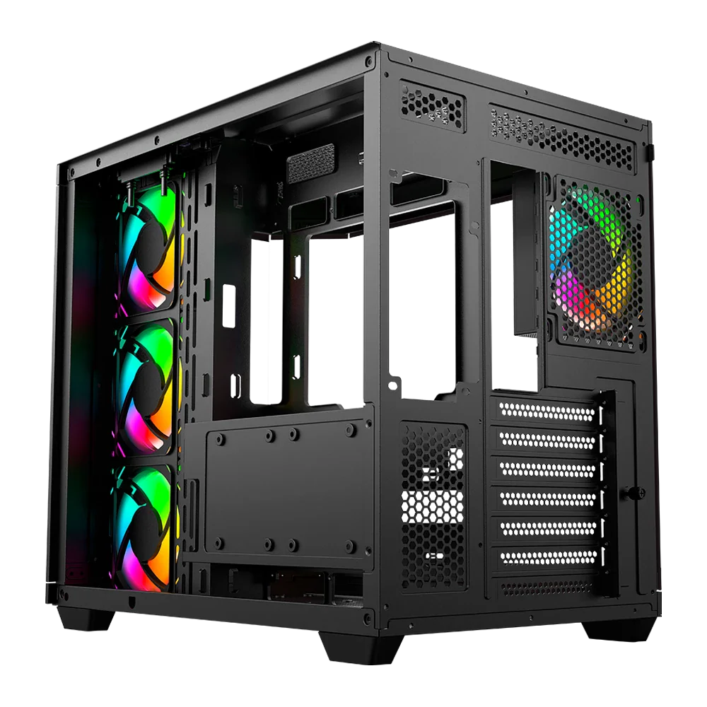 Gabinete Balam Rush Tank Master 9600 TB Negro y Blanco - ASSEMBLED PRO COMPUTER - Bulltech Store - Tienda en CDMX