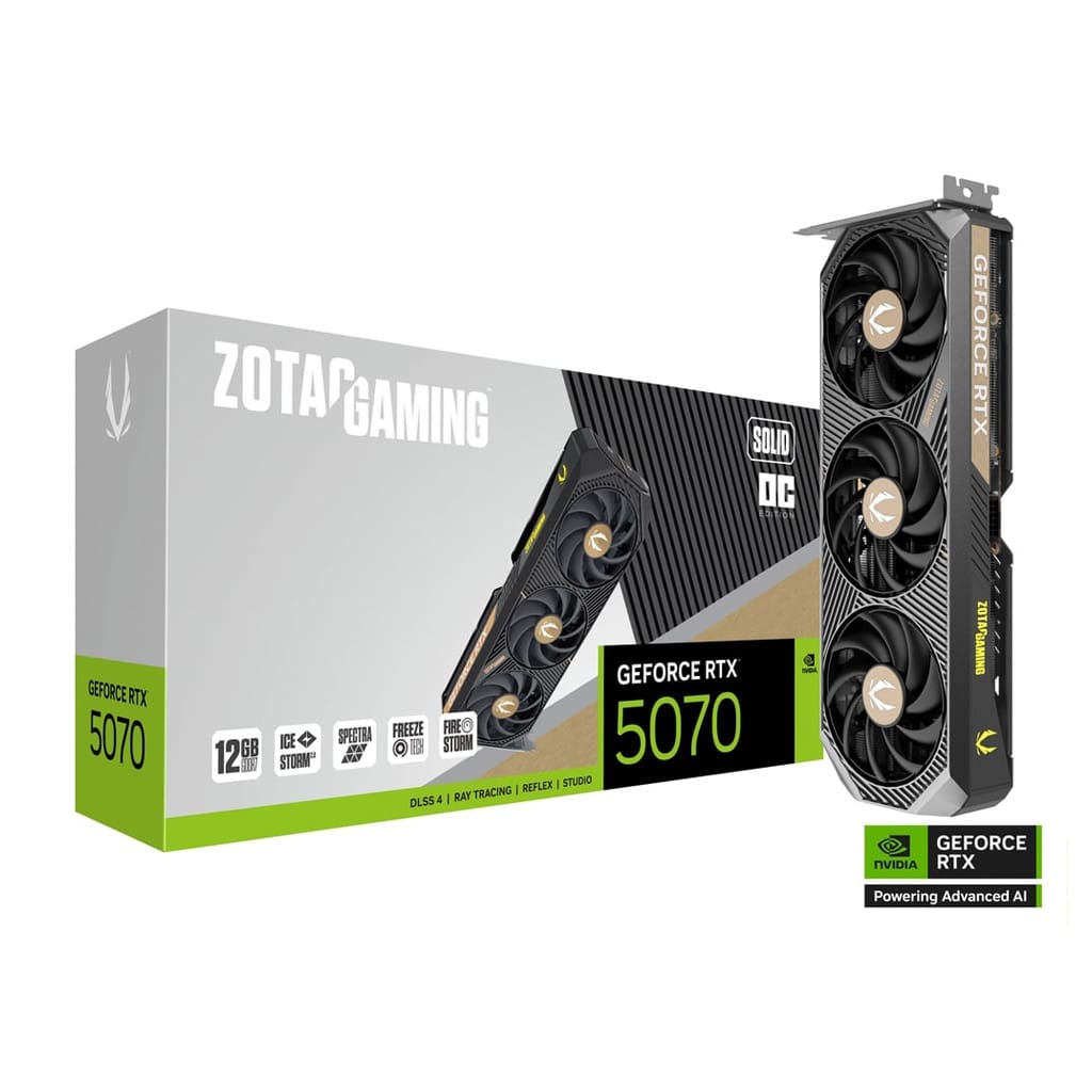 Tarjeta de Video ZOTAC GAMING GeForce RTX 5070 - ASSEMBLED PRO COMPUTER - Bulltech Store - Tienda en CDMX SOLID OC