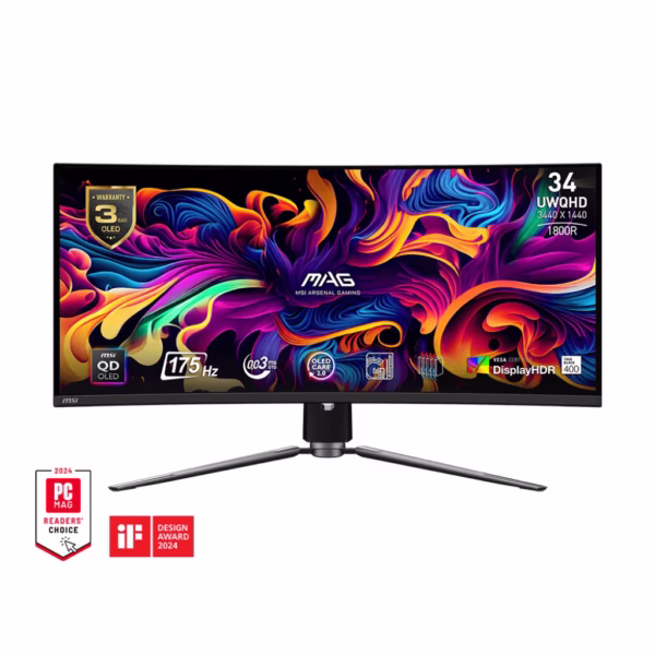 Monitor Gamer Curvo MSI MAG 341CQP QD-OLED