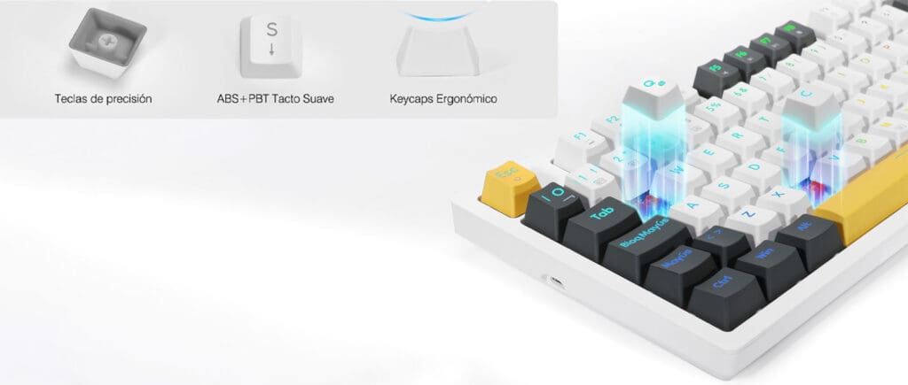 Teclado Gamer Mecánico Terport TR95/Z-94 | 90% | Español | Bluetooth/2.4G Usb/Cableado