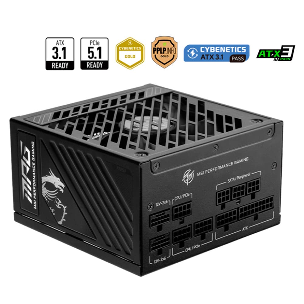 Fuente de Poder MSI MPG A1000GS PCIE5