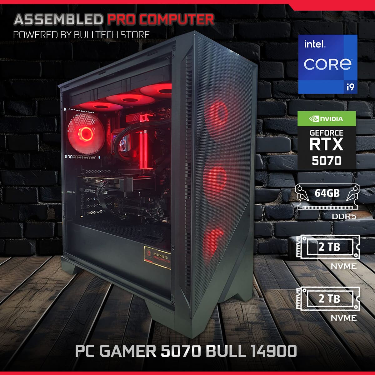 PC Gamer 5070 Bull 14900 - Bulltech Store - Tienda en CDMX