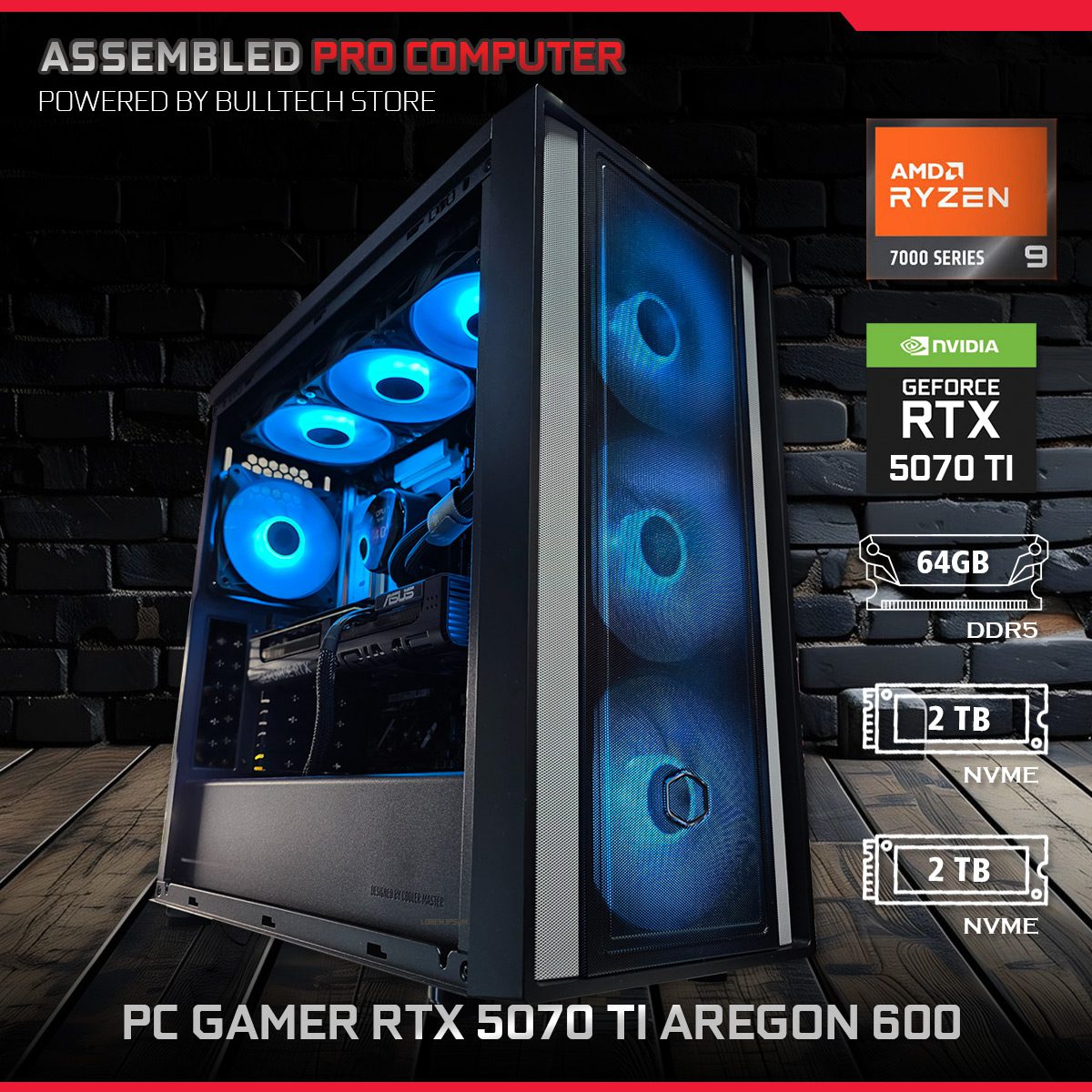 PC Gamer RTX 5070 TI Aregon 600 - - Bulltech Store - Tienda en CDMX