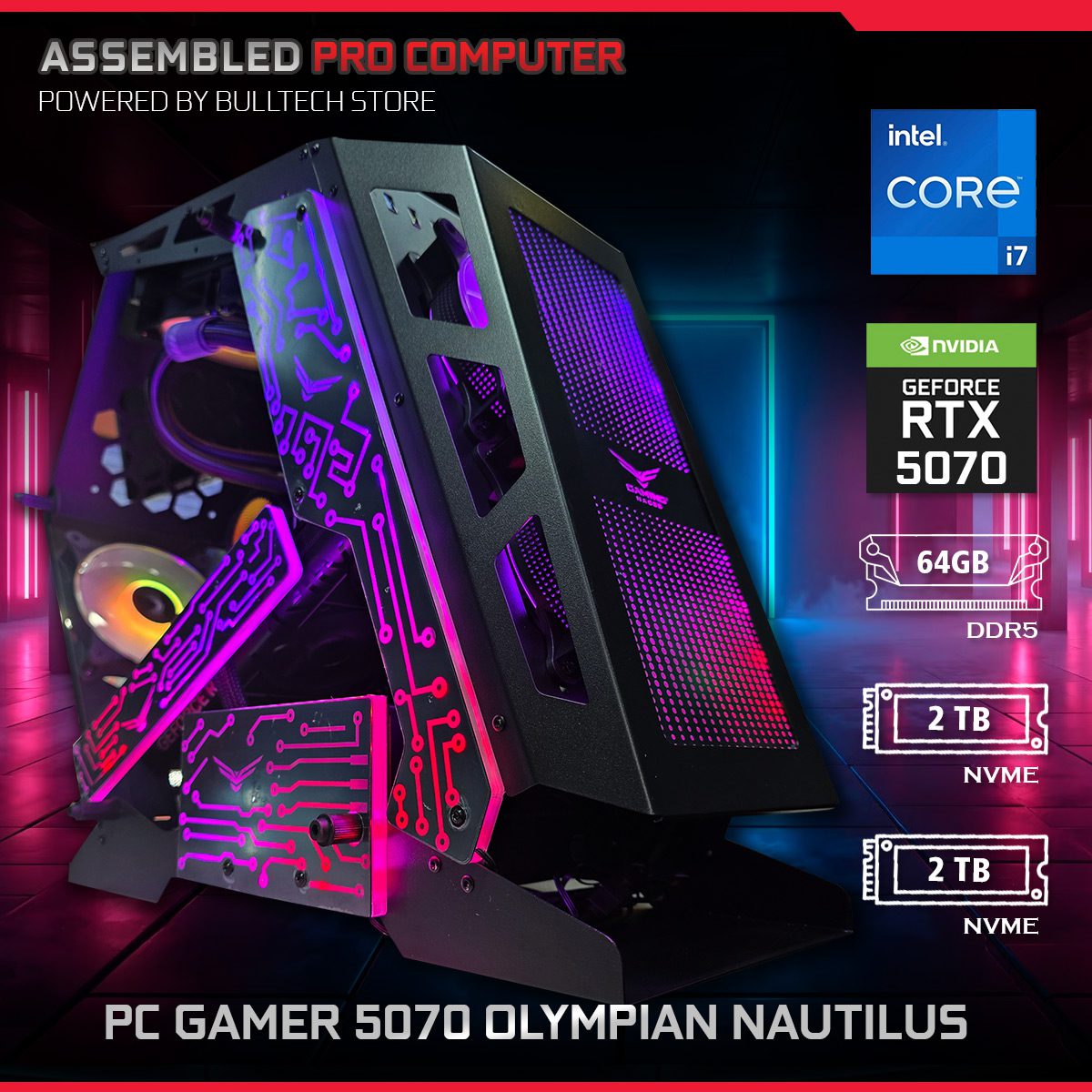 PC Gamer 5070 Olympian Nautilus - Bulltech Store - Tienda en CDMX