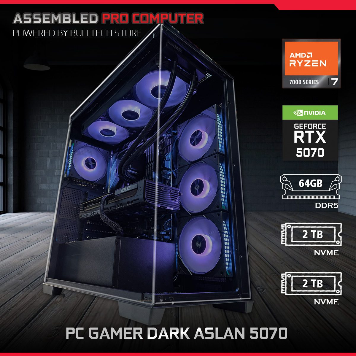 PC Gamer Dark Aslan 5070 - Bulltech Store - Tienda en CDMX